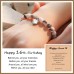 16 Birthday Gifts for Girls, Natural Stone Heart Bracelets for Daughter Granddaughter Niece Friend Sister HA006-Birth-16-Pink