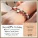 30 Birthday Gifts for Women, Natural Stone Heart Bracelets for Mom Auntie Wife Friend Sister HA006-Birth-30-Pink