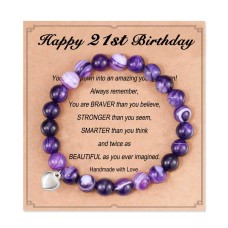 21st Birthday Gifts for Her, 21 Years Old Birthday Gifts for Her Daughter Women - HA006-Birth-21-Purple