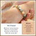 Natural Stone Friendship Bracelet, Meaningful Gifts for Women Girls with Gift Message Card HA002-Bestie-GreenYellow