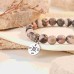 Compass Romantic Meaningful Gifts, Natural Stone Bracelet Birthday Anniversary Present for Girlfriend Wife Boyfriend HusbandH0006-Lost-Pink