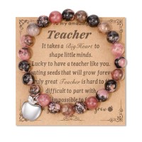 Teacher Appreciation Gifts, Teacher Gifts for Women, Teacher Bracelet HC003-Redbean
