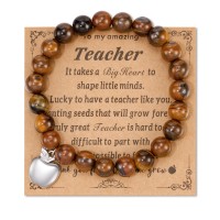 Male Teacher Appreciation Gifts, Teacher Gifts for Him, Male Teacher Bracelet-HC003-Brown